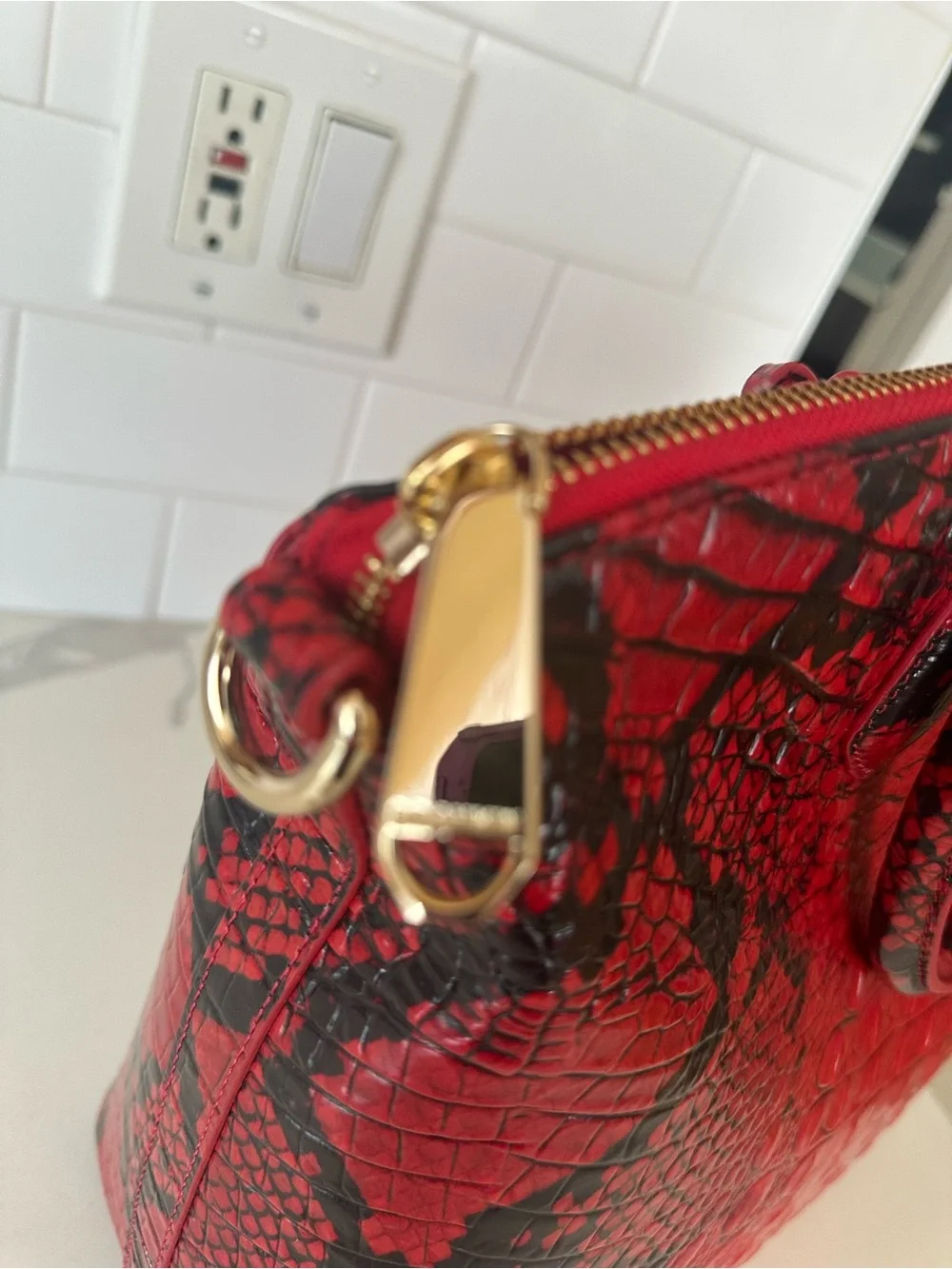 Brahmin large duxbury lipstick Melbourne leather